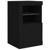 vidaXL Sideboard mit LED-Leuchten Schwarz 163x37x67 cm