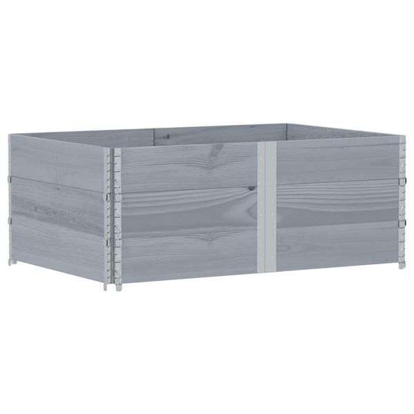 vidaXL Pflanzkasten Grau 150x100 cm Massivholz Kiefer