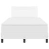 vidaXL Boxspringbett mit Matratze Wei&szlig; 120 x 190 cm Kunstleder