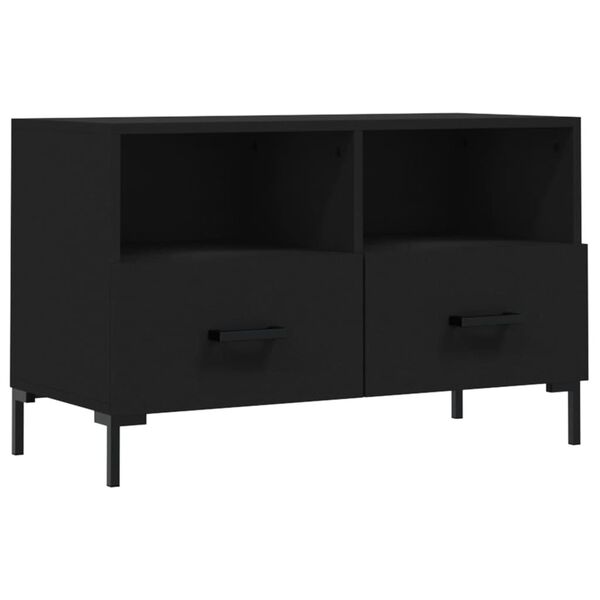 vidaXL TV-Schrank Schwarz 80x36x50 cm Holzwerkstoff