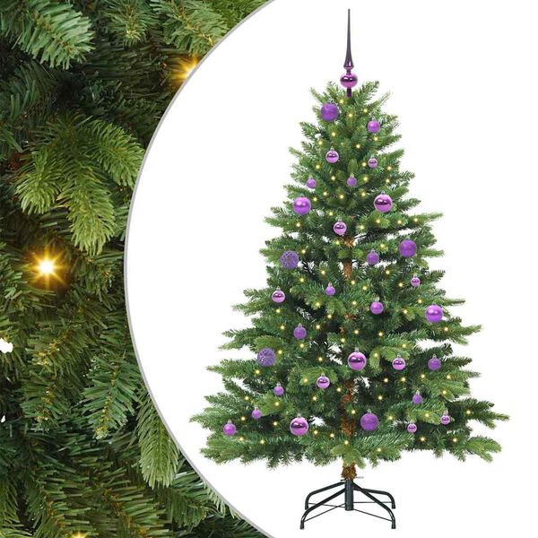 vidaXL Künstlicher Weihnachtsbaum mit 150 LEDs Grün 150 cm PE und PVC