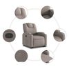 vidaXL Relaxsessel mit Aufstehhilfe Taupe Stoff