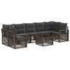 vidaXL Gartensofa-set 8 stk. Grau Poly-Rattan
