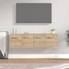 vidaXL Wandschr&auml;nke 2 Stk. Sonoma-Eiche 60x36,5x35 cm Holzwerkstoff