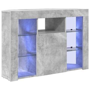 vidaXL Eck-LED-TV-Schrank 100x40x68cm Beton Grau Holzwerkstoff