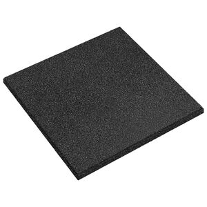 vidaXL Sturzschutzfliesen 12 Stk. Schwarz 50 x 50 cm Gummi