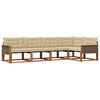 vidaXL Outdoor-Sofagarnitur mit Kissen 5 pcs Natur und Beige