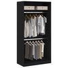 vidaXL Kleiderschrank mit Regal Schwarz Eichen-Optik 100 x 50 x 200 cm