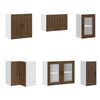 vidaXL 11tlg. K&uuml;chenschrank-Set Lucca Braun Eichen-Optik Holzwerkstoff