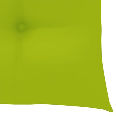vidaXL Gartenstühle mit Hellgrünen Kissen 3 Stk. Massivholz Teak