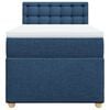 vidaXL Boxspringbett mit Matratze Blau 100x200 cm Stoff