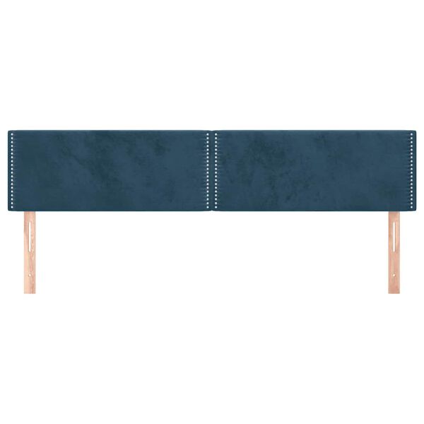 vidaXL Kopfteile 2 Stk. Dunkelblau 90x5x78/88 cm Samt
