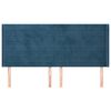 vidaXL Kopfteil mit Ohren Dunkelblau 183x16x118/128 cm Samt