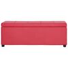 vidaXL Bank mit Staufach 116 cm Rot Kunstleder