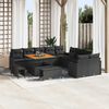 vidaXL Garten-Sofa-Set mit Kissen mit Speicher 13 pcs Schwarz