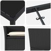 vidaXL Garten Essgruppe mit Kissen 3 pcs Schwarz Poly-Rattan