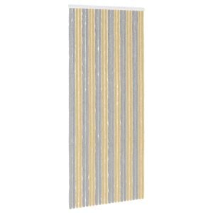 vidaXL Insektenschutzvorhang Chenille Grau und Beige 100 x 230 cm