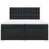 vidaXL Boxspringbett mit Matratze Schwarz 200x200 cm Kunstleder