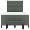 vidaXL Boxspringbett mit Matratze Dunkelgrau 120 x 190 cm Stoff