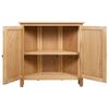vidaXL Eckschrank 80x33,5x78 cm Massivholz Eiche