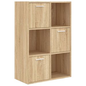 vidaXL Lagerschrank Sonoma-Eiche 60x29,5x90 cm Holzwerkstoff