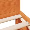 vidaXL Massivholzbett ohne Matratze mit Kopfteil 100x200 cm Wachsbraun
