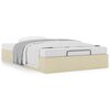 vidaXL Ottoman-Bett ohne Matratze Creme 120x200 cm Stoff