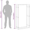 vidaXL Brennholzregal 80x28x154 cm Edelstahl