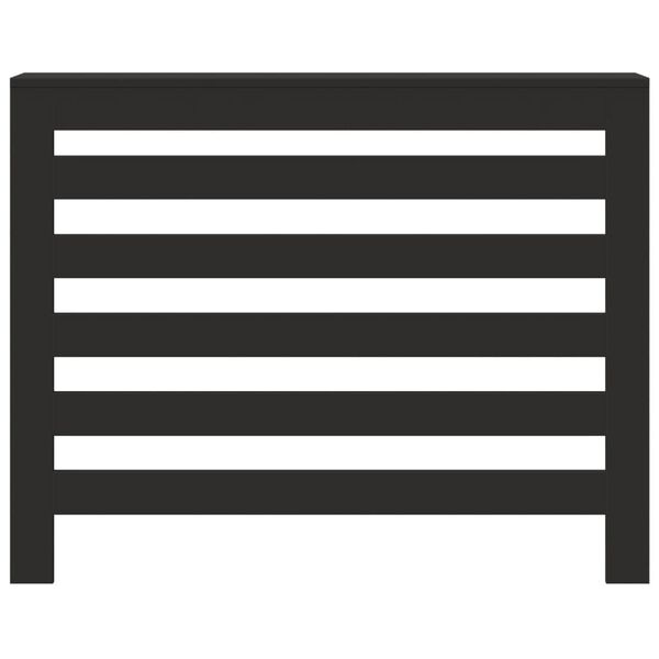 vidaXL Heizk&ouml;rperverkleidung Schwarz 104x20x82 cm Holzwerkstoff