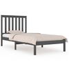 vidaXL Massivholzbett Grau Kiefer 90x200 cm