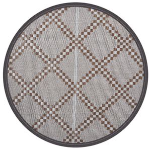 vidaXL Outdoor-Teppich ARAKIL Braun &Oslash;160 cm PP