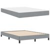 vidaXL Boxspringbett mit Matratze Hellgrau 140 x 190 cm Stoff