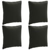 vidaXL 4-teilige R&uuml;cken-Kissen PUTTEN 4 pcs 100 % Polyester Schwarz