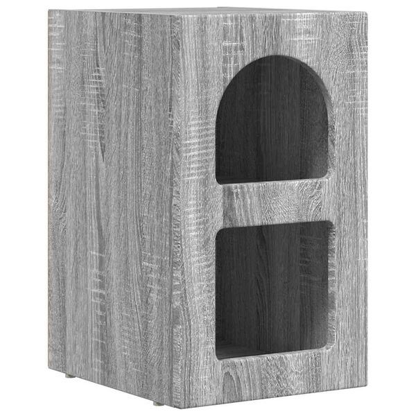 vidaXL Nachttisch Graues Sonoma 29,5 x 33,5 x 50 cm Holzwerkstoff
