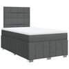 vidaXL Boxspringbett mit Matratze Dunkelgrau 120x200 cm Stoff