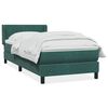 vidaXL Boxspringbett mit Matratze Dunkelgr&uuml;n 90x210 cm Samt