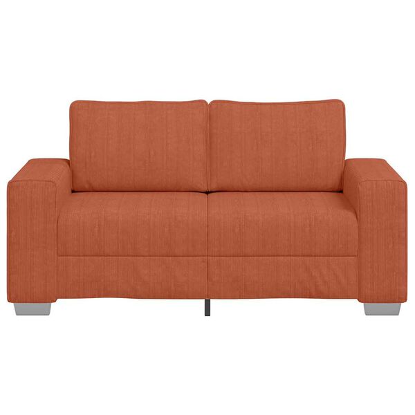 vidaXL Zweisitzer-Sofa Rot Orange 160x77x82 cm Cordstoff