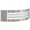 vidaXL Au&szlig;enwandleuchte Silber 32 x 10 x 10 cm Edelstahl und Plastik