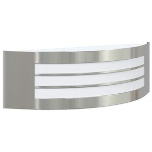 vidaXL Au&szlig;enwandleuchte Silber 32 x 10 x 10 cm Edelstahl und Plastik