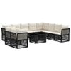 vidaXL Gartensofa-set 11 stk. Schwarz 100 x 55 x 73 cm Poly-Rattan
