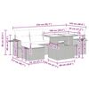 vidaXL 7-tlg. Garten-Sofagarnitur mit Kissen Braun Poly Rattan