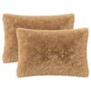 vidaXL Kissen mit Kissen HEERLEN 2 Stk. Taupe PV Fleece