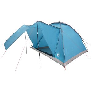 vidaXL Campingzelt 4 Personen Blau Polyester und Stahl