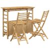 vidaXL Outdoor Bar Tisch und Hocker 3 stk. 2-Sitzer Natur Bambus