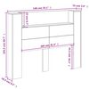 vidaXL Kopfteil Sonoma-Eiche 140 x 16,5 x 103,5 cm Holzwerkstoff