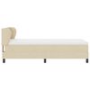 vidaXL Boxspringbett mit Matratze Creme 100 x 200 cm Stoff