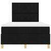 vidaXL Boxspringbett mit Matratze Schwarz 120 x 190 cm Stoff