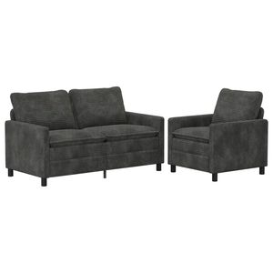 vidaXL Sofa Set 2 stk. Anthrazit Polyester