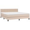 vidaXL Boxspringbett Matratze Cappuccino-Braun 160x200 cm Kunstleder