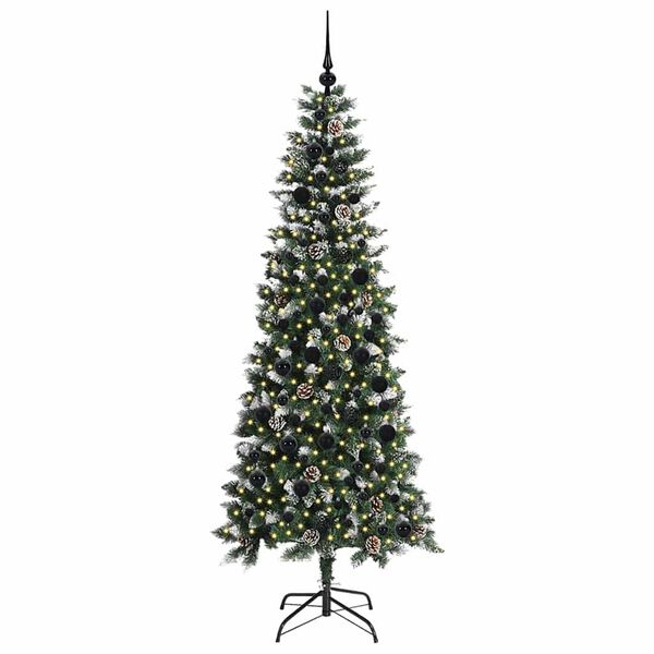 vidaXL K&uuml;nstlicher Weihnachtsbaum mit 300 LEDs mit St&auml;nder Gr&uuml;n 210 cm